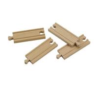 Wooden Railway Train Track Expansion Pack - Compatible with Thomas Brio Bigjigs Wooden Railway System (12.5cm Straight Track)