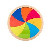 Wooden Rainbow Puzzle Set, Montessori Shape & Color Sorting Toys, Geometric Puzzle Boards for Early Learning