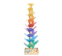 Wooden Rainbow Sounding Trees Marble Run Ball Track Educational Toy for Children Learning & Development Toy