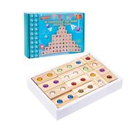 Wooden Rainbow Stacking Toy - Colorful Wooden Stacking Cube for , Learning Toy | Acrylic Block Building Tower Set, Development Puzzle