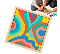 Wooden Rainbow Stacking Toy,Fine Motor Toy Wood - Toddler Stacking Game,for Kids Boys Girls Preschool Kindergarten Classroom School Homeschooling Educators Group Activity Travel