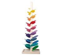 Wooden Rainbow Tree - Music Tree Wooden Marble Run, Montesori Rolling Ball Music Tree, Interactive Sound Tree Track, Colorful Musical Interactive Toy, EducationalToy For Learning & Building Block Fun