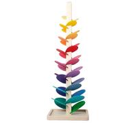 Wooden Rainbow Tree - Music Tree Wooden Marble Run, Toddler Montesoris Stacking Toy With Musical Notes, Colorful Musical Tree Interactive Toy, EducationalToy For Learning & Building Block Fun