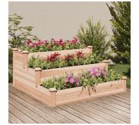 (light brown) vidaXL Garden Raised Bed Outdoor Raised Planter Pot Flower Bed Solid Wood Fir