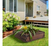 Outsunny Wooden Raised Garden Bed Planter Grow Containers Flower Pot