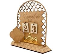 Wooden Ramadan Advent Calendar, Ramadan 30 Days Countdown Calendar Decorations for Home, Ramadan Gift for Kids, Ramadan and Eid Decor (Palace)