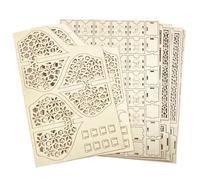 Wooden Ramanda, Wooden Calendar, 6.7 Inches Wood Advent | Woden Countdown Calendar Cabinet | Moon Star Lights, Table Top Ornaments with Drawers for Party Decoration