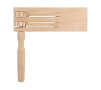 Wooden Ratchet Noise Maker - Portable Wooden Instrument | Authentic Mexican Raattle Rattle with Loud Sound | Classic Soundtrack Board Toy for
