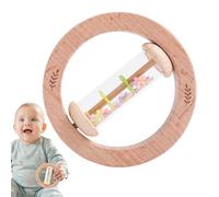 Wooden Rattle Rainstick - Wooden Sensory Toy Musical Rattle, Early Sensory Skills Developmental Educational Game, Toy, Natural Wood Shaker for Boys Girls