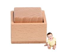 Wooden Rattle | Safe Interlocking Discs Baby Wooden Toys | Preschool Learning Activities for Fine Motor Skills and Shape Cognition