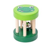 Wooden Rattle Toys - 41g Roller with Bell, Handheld Cage Sensory