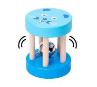 Wooden Rattle Toys - 41g Roller with Bell, Handheld Cage Sensory