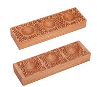 Wooden Ravioli Mold Handmade Pasta Ravioli Board Wood Ravioli Mould Homemade Fresh Pasta Wooden Board Tools, Maveite 2 in 1 Braid Pattern and Honeycomb with Bees Pattern, Pasta Lovers Gift