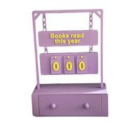 Wooden Reading Recorder,Books Read This Year Sign,Books Read Counter,Decorative Vintage Wooden Home Display,Book Tracking Sign | Modern Reading Counter,Challenge TeachersLibrary Lovers