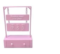 Wooden Reading Recorder,Books Read This Year Sign,Books Read Counter,Decorative Vintage Wooden Home Display,Book Tracking Sign | Modern Reading Counter,Challenge TeachersLibrary Lovers