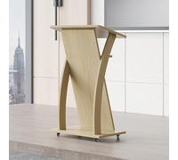 Wooden Recept Desk with Reading Platform Pulpit Stand for Churches Conference Rooms and toriums Ele Design Sturdy Construct Perfect for Events