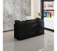 Wooden Reception Desk with Counter - Ideal for Retail Checkout, Offices, Salons & Small Spaces - Stylish Front Desk for Efficient Reception & Customer Service