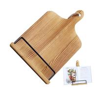 Wooden Recipe Book Holder - Kitchen Counter Organizer, Decorative Cookbook Display Shelf with Non-Slip Lip for Culinary Books | Thoughtful Inauguration Party, Christmas, Mother's Day Gift