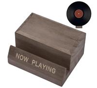 Wooden Record Display Wooden Grooved Design LP Record Storage Display Shelf