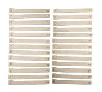 Wooden Record Dividers - 26 Pieces Alphabet Storage Dividers Adjustable Sturdy Handmade Holders | For Media Albums, Bookmarks, Shelves, Horizontal, Vertical, Enthusiast Collection