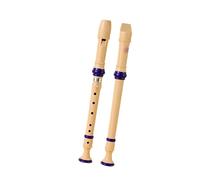Wooden Recorder 6 Hole Soprano Recorder (German Fingering) Beginner's Starter Instrument(Blue)