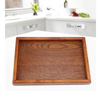 Wooden Rectangle Tea Tray, Wooden Serving Tray, Serving Table Plate, for Coffee Fruit Snack Use in Restaurants 22x15cm
