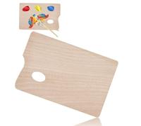 Wooden Rectangular Travel Paint Palette - Mixing Palette for Watercolor & Oil Painting