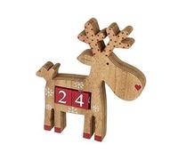 Wooden Reindeer Christmas Advent Calendar - Reuseable