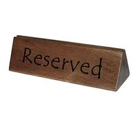 Wooden Reserved Sign/Menu Holder Gripper Cafe Restaurant Tableware 10pc