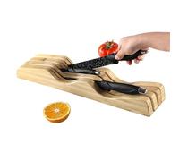 Wooden Rest | Block Storage Drawer Organiser Insert for 7 Knives, Drawer Organiser Insert in Drawer, Block, Kitchen Holder for Any Occasion
