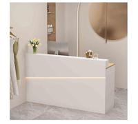 Wooden Retail Checkout Counter with Lockable Drawer for Lobbies & Beauty Salons Reception Desk Design (A3 31.4x19.6x41.7in)