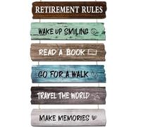 Wooden Retirement Gifts for Women Men Hanging Retirement Decorations Vintage Retirement Garden Wall Decoration for Colleagues