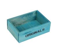 Wooden Retro Flowerpot Succulent Small Wooden Box Bonsai Grid Desktop Sorting Small Item Storage Box Flower for Crafts (C, One Size)