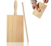 Wooden Ridged Gnocchi Board, Pasta Making Tool for Home Kitchen, Craft Gnocchi, Garganelli & Shell Pasta, Ergonomic Handle & Practical Design for Easy Use