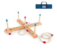 Grasshopper Games | Ring Toss Game, Wooden Garden Game Set, Interactive Outdoor Game for Kids and Adults
