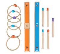 Wooden Ring Toss - Wood, 15.75 Inches, Quoits Game, Ring Toss Game | Classic Tabletop Tossing Toy, Fun Party Activity For Kids, Adults, Family, Indoor, Outdoor Entertainment Use