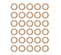 Wooden Rings Macrame Rings Wood Rings Sturdy Beech Finely Polished Unfinished Easy Coloring for Craft DIY Decoration 30Pcs (4cm)