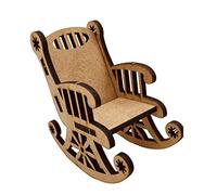 Wooden Rocking Chair Park Armchair Landscape Art Craft Ornament Wedding Decor Toys Accessories Wood Chair Furniture Decorations