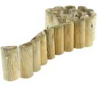 Wooden Roll Picket Log Border Fence 1.8M X 15Cm
