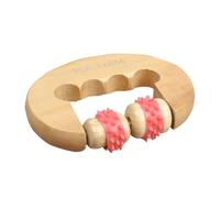 Wooden Roller Massager for Thigh and Shoulder Relief, Khaki
