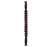 Wooden Roller Massager Stick for Deep Tissue Back and Arm Relief | Non Skid Handle, Portable Tool, Coffee Finish, for Office Workers, Dancers, Post Workout