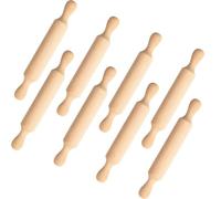 Wooden Rolling Pin, 8PCS Mini Rolling Pins for Kids, Small Dough Rollers for Playdough Activities, DIY Craft Projects and Learning Kitchen Skills, Non-Slip Handles, 5.5 Inch Length