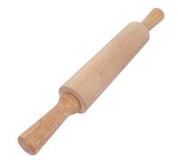 Wooden Rolling Pin Dough Roller for Baking Home Kitchen Use | Rubber Wood, Ergonomic Cylindrical Design, Smooth Polished Grain, for Pasta Sheets and Bread Dough