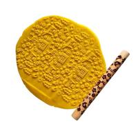 Wooden Rolling Pin For Baking Christmas Wooden Textured Embossed Rolling Pin Deer Star Bell Sugar Craft Cake Decorating Nordic Style Bakery Tools