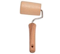 Wooden Rolling Pin Small Hangable Labor Saving Hand Dough Roller for Baking Pizza Cake Durable Beech Wood Stainless Steel Lightweight Kitchen Tool