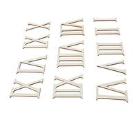 Wooden Roman Numerals, Clock Numerals Kit 12Pcs Wooden Roman Numerals DIY Clock Numbers Wood Craft Wooden Roman Numerals Hand-Made Decorations 7CM