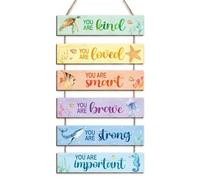 Wooden Room Decor, Wooden Inspirational Quotes, Inspirational Quote Wall Art, Positive Woodens Inspiration for Kids Nursery Bed Room Dorm Classroom Bathroom