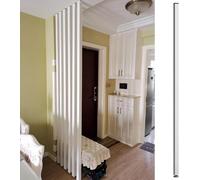 Wooden Room Divider Adjustable 70-240cm Height Floor-to-Ceiling Slatted Partition for Home Office Entrance Decor No Assembly Required Stylish Space Separator.