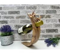 Wooden Root Bee Hotel Wine Holder Stand - Balance Levitating Effect - Freestanding