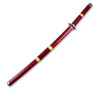 Wooden Roronoa Zoro Sword Overall 41 inch Japanese Ninja Katana Samurai Sword Anime Original Texture for ONE PIECE Anime Lovers, Cosplay Props Toys, Kitetsu B